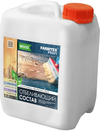 Отбеливатель древесины Farbitex Profi Wood Отбеливающий состав 10 л