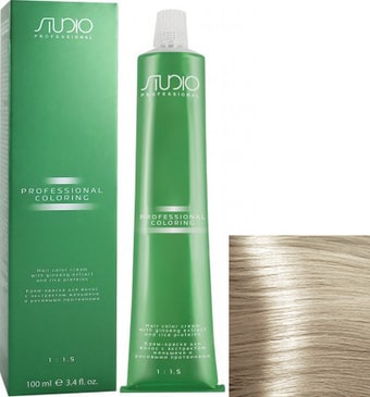 Крем-краска для волос Kapous Professional Studio с женьшенем S 901 ультра-светлый пепельный блонд