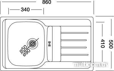 Кухонная мойка Kromevye EX 321 D