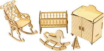 Аксессуары для кукольного домика Теремок Детская для кукол типа Barbie КМБ-14