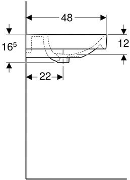 Умывальник Geberit Smyle Square 500.229.01.1