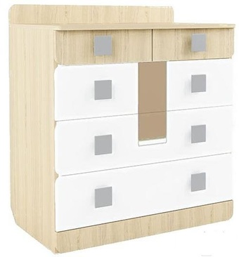 Комод Аквилон Стиль №9.1 (туя светлая-кофе с молоком)