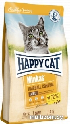 Сухой корм для кошек Happy Cat Minkas Hairball Control с птицей 10 кг