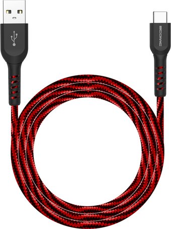 Кабель Atomic Flexstick Game+ 30.324 USB Type-A - USB Type-C (1.5 м, черный/красный)