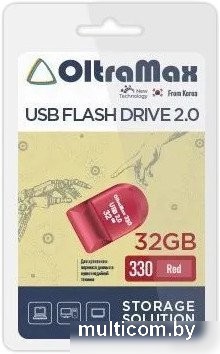 USB Flash OltraMax 330 32GB (красный)