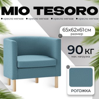 Интерьерное кресло Mio Tesoro Агата 351 (синий 1175)