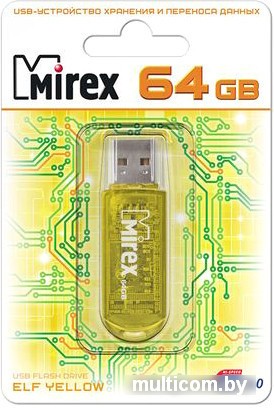 USB Flash Mirex Color Blade Elf Yellow 64GB [13600-FMUYEL64]