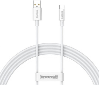 Кабель Baseus Superior Series Fast Charging USB Type-A - USB Type-C (1 м, белый)
