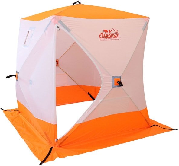Палатка Следопыт КУБ 4 (белый/оранжевый)