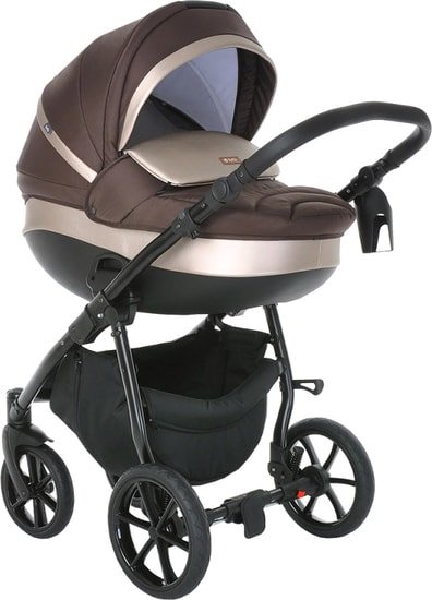 Универсальная коляска Tutis Nanni 2021 (2 в 1, кожа, темно-шоколадный/капучино, 278)