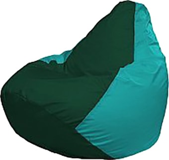 Кресло-мешок Flagman Груша Мега Super Г5.1-66 (тёмно-зелёный/бирюзовый)