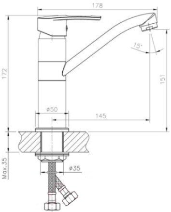 Смеситель Esko Leon LN 15