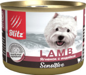 Консервированный корм для собак Blitz Sensitive Ягненок с индейкой 0.2 кг