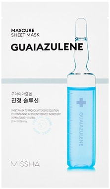 Косметика по уходу за лицом Missha Mascure Calming Solution Sheet Mask Guaiazulene 28 мл
