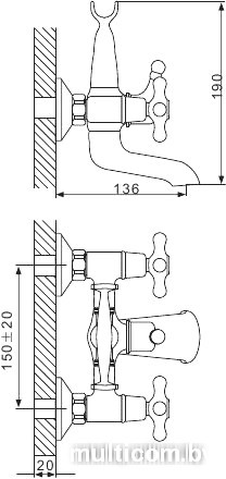 Смеситель Gappo G3263-6