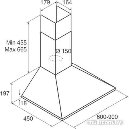 Кухонная вытяжка Jetair Gaia AN/A/60 PRF0112629B