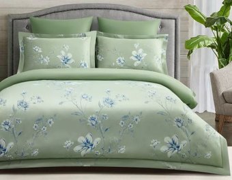 Постельное белье Arya Majestik Бамбук 2сп 8680943247520 (зеленый/синий)