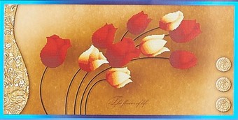 Набор для вышивания Белоснежка Тюльпаны на золотом 7042-3D