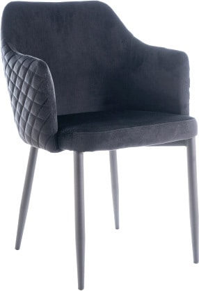 Стул с подлокотниками Signal Astor Velvet (bluvel 19 черный)