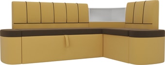 Угловой диван Mebelico Тефида 107522 (левый, коричневый/желтый)