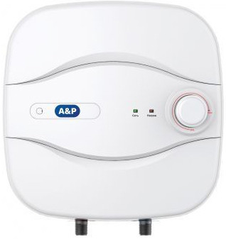Накопительный электрический водонагреватель над мойкой A&P 310-10A