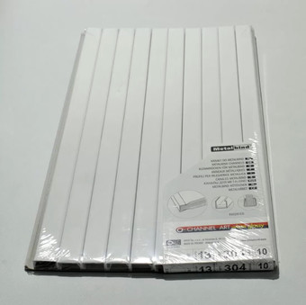 Металлический канал для переплета OPUS Art 304x13 мм OCHART1330410 (10 шт, белый)