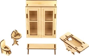 Аксессуары для кукольного домика Теремок Ванная КМ-1