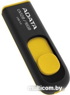 USB Flash A-Data DashDrive UV128 Black/Yellow 16GB (AUV128-16G-RBY)