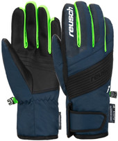 Горнолыжные перчатки Reusch Duke R-Tex Xt Junior 6261212-7712 (р-р 5, Black/Dress Blue/Green)