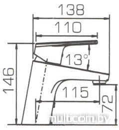 Смеситель Bravat Line F15299C-1