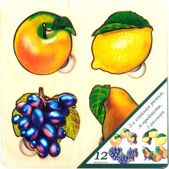 Мозаика/пазл Нескучные игры Фрукты. Больше-меньше 7911