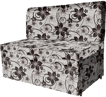 Диван Асмана Ника 1.0 (рогожка цветок крупный коричневый)