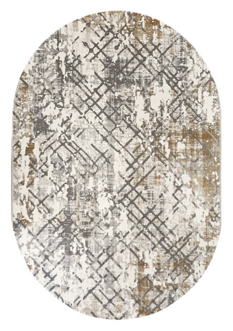 Прикроватный коврик Bossan Nizza 2609C-AGRI-BEYAZ-OVAL 0.6x1.1 м