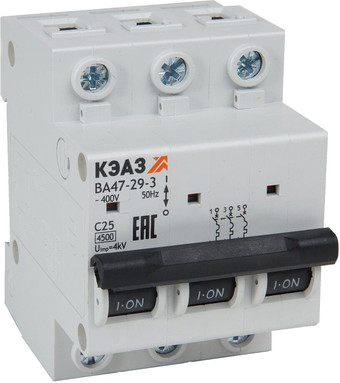 Выключатель автоматический КЭАЗ ВА47-29-3C2-УХЛ3 (4.5кА) 318290