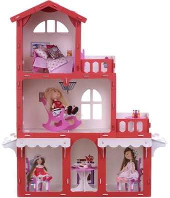 Krasatoys Дом Николь с мебелью 000288 (белый/красный)