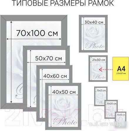 Фоторамка BRAUBERG HIT5 391067 (серебристый с двойной позолотой)