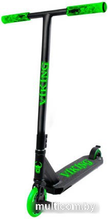 Трюковый самокат Haevner Viking (черный/салатовый)
