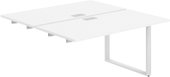 Стол Norden Приставка 280x143.8x75 AG.125.WH.L.72.WH (белый/серебристый/белый)