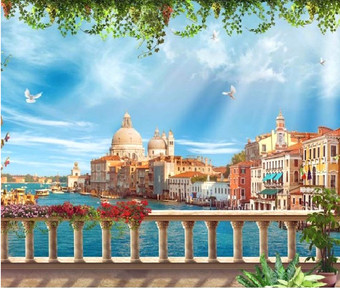 Фотообои Citydecor Венеция фреска 2 с защитным покрытием 300x254