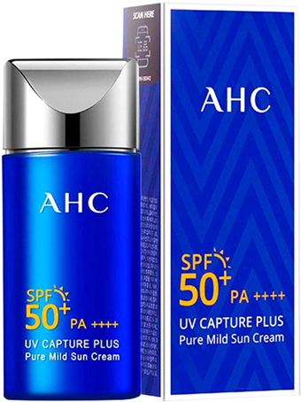 Крем солнцезащитный AHC Легкий-UV Capture Plus Pure Mild Sun Cream SPF 50+ PA++++ (50 мл)