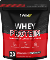 Протеин сывороточный (изолят) 1WIN Whey Protein (клубника, 900г)