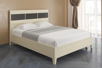 Кровать Лером Камелия КР-2763-БД-К 160x200 (дуб беленый/комбинированный)