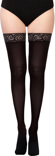 Чулки компрессионные Bauerfeind Micro 2205-AG длинные кружево широкое (M, черный)