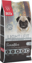 Сухой корм для собак Blitz Adult Light & Fit 15 кг