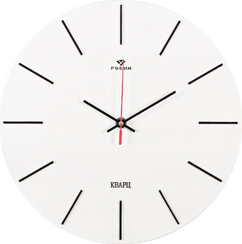 Настенные часы Рубин Классика 3020-005 (белый/черный)