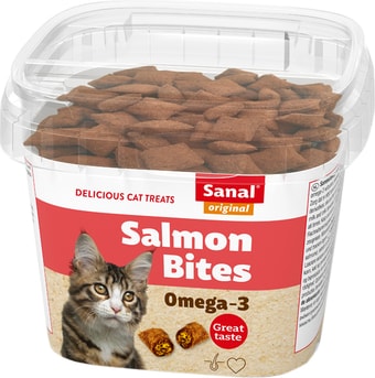 Лакомство для кошек Sanal Original Salmon Bites 75 г