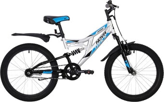 Детский велосипед Novatrack Shark 20 20SS1V.SHARK.SL20 (серебристый/черный, 2020)