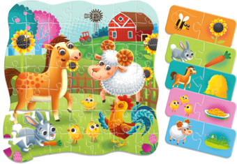 Мозаика/пазл Roter Kafer Ферма 2 в 1 RK1140-05 (49 эл.)