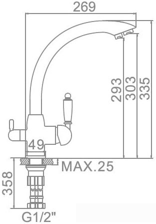 Смеситель Ledeme L4455A-3