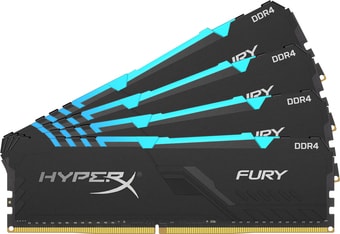 Оперативная память HyperX Fury RGB 4x8GB DDR4 PC4-21300 HX426C16FB3AK4/32